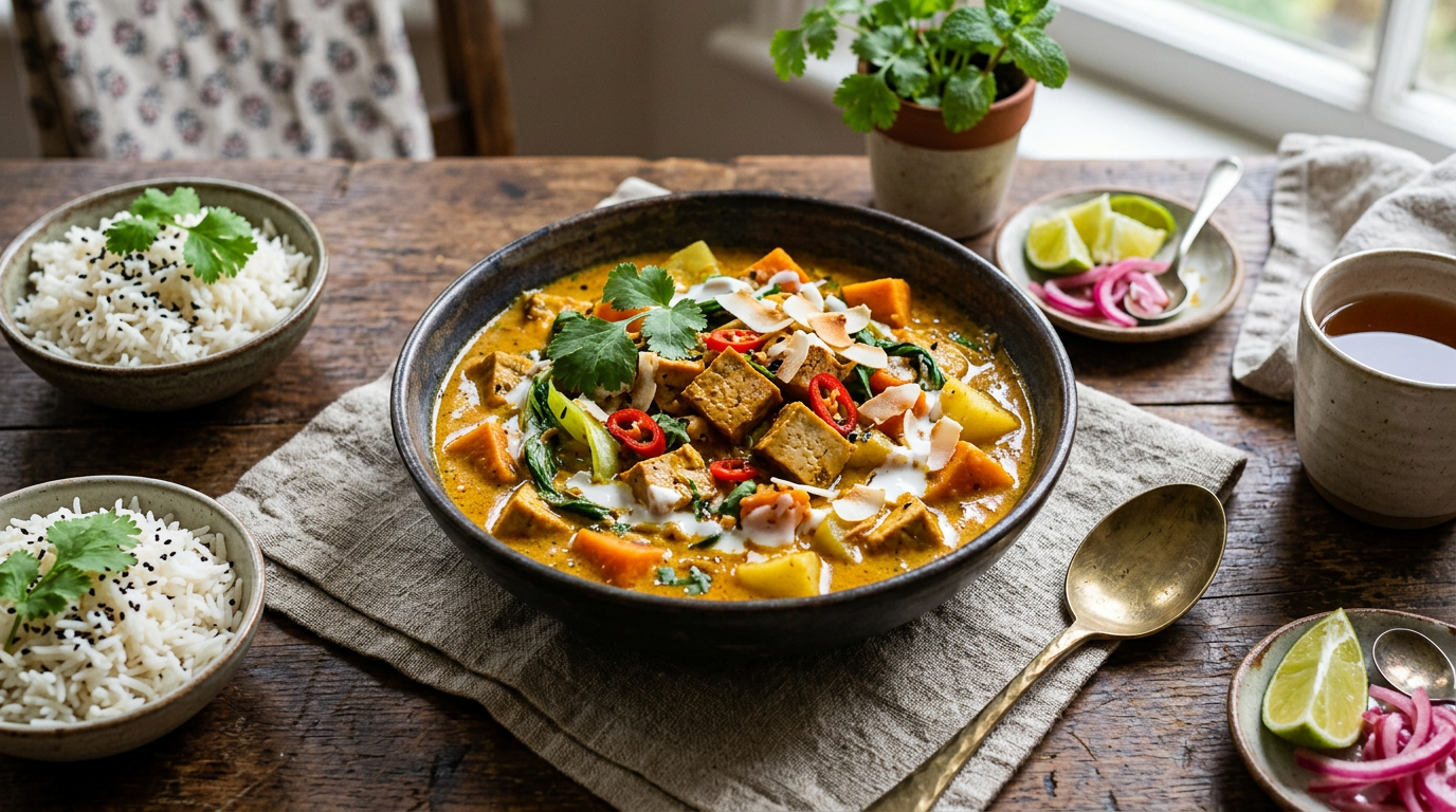 Creamy Coconut & Smoked Tofu Curry